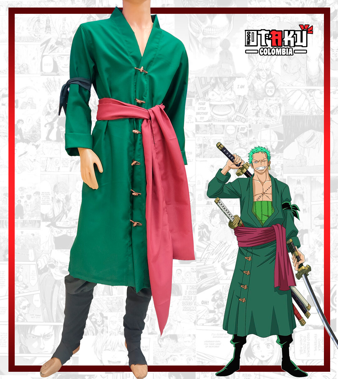 Cosplay Roronoa Zoro One Piece Mundo Otaku