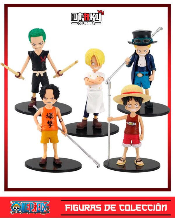 Figuras One Piece - Luffy, Ace, Sabo, Zoro y Sanji